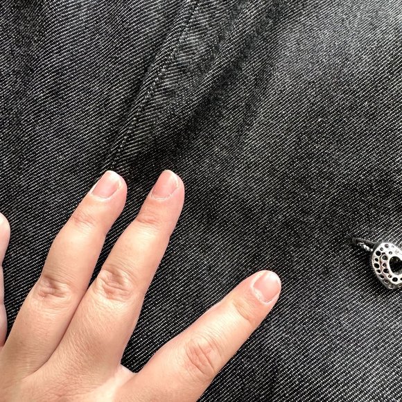 St. John Sport Dark Denim Ruffle Jacket - Picture 13 of 14